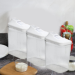 Kitchen Storage Jars & Container Set 3pc , Transparent Jar Set For home & Kitchen Use - Neckline Detail by Nari Haat,...