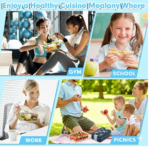 Leak-Proof Airtight Lunch Box with Spoon, 2 Compartments - Fabric Detail by Nari Haat, Indian ethnic wear, women clot...