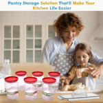 Air Tight Kitchen Storage Container (Approx - 1100Ml, Set of 6pcs) - Closeup Embroidery by Nari Haat, Indian ethnic w...