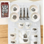 Tickles Tea toy Set | Coffee Kitchen Plastic Set (14 Pcs / Mix Size & Design) - Sleeve Design by Nari Haat, Indian et...