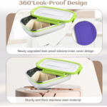 Ganesh Junior Stainless Steel Lunch Pack for Office & School Use - Back View by Nari Haat, Indian ethnic wear, women ...