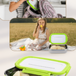 Ganesh Junior Stainless Steel Lunch Pack for Office & School Use - Neckline Detail by Nari Haat, Indian ethnic wear, ...