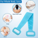 Silicone Body Back Scrubber Double Side Bathing Brush for Skin Deep Cleaning - Full Detail by Nari Haat, Indian ethni...