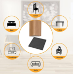 Square Self Adhesive Door, Wardrobe Furniture Feet Pad (Pack of 1pc). - Image 6