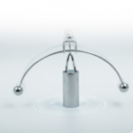 Mini Steel Balance Toy Newton Cradle Pendulum Desk Metal Decoration for Home Crafts - Sleeve Design by Nari Haat, Ind...