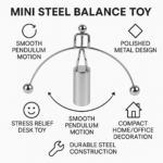 Mini Steel Balance Toy Newton Cradle Pendulum Desk Metal Decoration for Home Crafts - Back View by Nari Haat, Indian ...