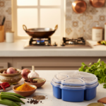 Versatile Kitchen Masala Box with Unique Design - Neckline Detail by Nari Haat, Indian ethnic wear, women clothing, d...