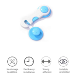 Child Safety lock  Proofing for Cabinet Toilet Seat Fridge Door Drawers ( 1 pc) - Full Detail by Nari Haat, Indian et...