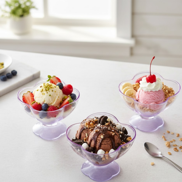 Modern Plastic Dessert Bowls