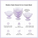 MODERN STYLE DESSERT & ICE CREAM BOWL PLASTIC 6PCS FOR HOME ,OFFICE,PARTY - Closeup Embroidery by Nari Haat, Indian e...