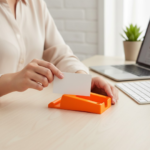 Plastic Business Card & Mobile Holder (1 Pc) - Closeup Embroidery by Nari Haat, Indian ethnic wear, women clothing, d...