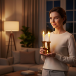 2pcs LED Candle Light Candles Flameless Lamp - Back View by Nari Haat, Indian ethnic wear, women clothing, designer suit