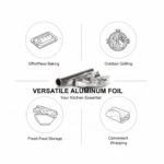 Heavy-Duty Aluminum Foil Roll – Non-Stick, Thick Sheet Baking & (10m x 300mm) - Image 8