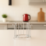 SS Round Glass Stand used for holding sensitive glasses - Sleeve Design by Nari Haat, Indian ethnic wear, women cloth...