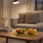 Apple Shape Tray Bowl Used For Serving Snacks And Various Food Stuffs. - Back View by Nari Haat, Indian ethnic wear, ...