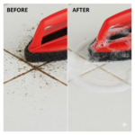 Bathroom Brush with abrasive scrubber for superior tile cleaning - Fabric Detail by Nari Haat, Indian ethnic wear, wo...