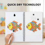 Magic Water Quick Dry Book Water Coloring Book Doodle with Magic Pen Painting Board - Fabric Detail by Nari Haat, Ind...