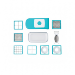 Ganesh 7 in 1 Plastic Vegetable Dicer, Blue - Sleeve Design by Nari Haat, Indian ethnic wear, women clothing, designe...