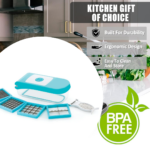 Ganesh 7 in 1 Plastic Vegetable Dicer, Blue - With Dupatta by Nari Haat, Indian ethnic wear, women clothing, designer...