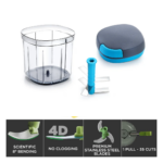 Ganesh Master Chopper with 5 Stainless Steel Blades, XL Large Jumbo Chopper (900 Ml) - Closeup Embroidery by Nari Haa...