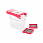 Ganesh Plastic Chopper Vegetable and Fruit Cutter, Red - Neckline Detail by Nari Haat, Indian ethnic wear, women clot...