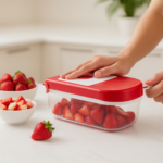 Ganesh Plastic Chopper Vegetable and Fruit Cutter, Red - Back View by Nari Haat, Indian ethnic wear, women clothing, ...