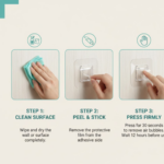 Transparent Adhesive Male Hook Used For Hanging Various Types Of Items (1Pc) - Closeup Embroidery by Nari Haat, India...