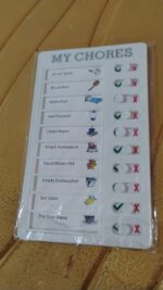 Portable Chores Note Board – Home Management Planning Memo Board (20×12 cm) - Full Detail by Nari Haat, Indian eth...