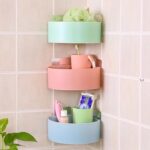 Corner Shelf Bathroom Kitchen Rack Self Adhesive Wall Mount Storage Basket - Closeup Embroidery by Nari Haat, Indian ...