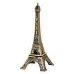 Antique 3D Eiffel Tower Statue - Metal Paris Landmark Decorative Showpiece - Back View by Nari Haat, Indian ethnic we...