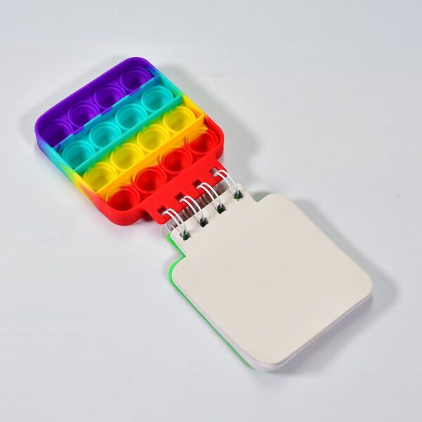 Square it Fidget Spiral Notebook Bubble Push Silicon Toy School Use - Front View by Nari Haat, Indian ethnic wear, wo...