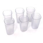 Ganesh Decent Glass, 350ml, Set of 6 - Full Detail by Nari Haat, Indian ethnic wear, women clothing, designer suit