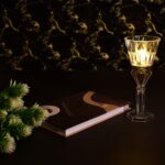 2in1 Transparent Mini Crystal Table Lamp with Reflection Light - Fabric Detail by Nari Haat, Indian ethnic wear, wome...