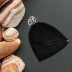 Men's and Women's Skull Slouchy Winter Woolen Knitted Black Inside Fur Beanie Cap. - Sleeve Design by Nari Haat, Indi...