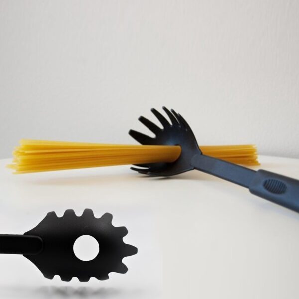 Black Heat-Resistant Pasta Server Spoon