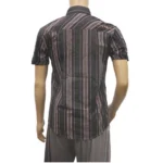 Generic Mens Poly Casual Men Shirts (Black, Grey, L) - Image 3