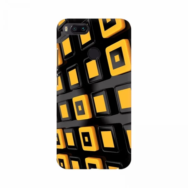 Orange 3D Button Mobile Case Cover