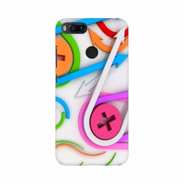 Colorful Arrow Button Mobile Case Cover