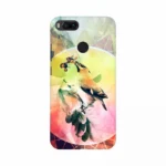 Colorful Texture with Bird design mobile case cover