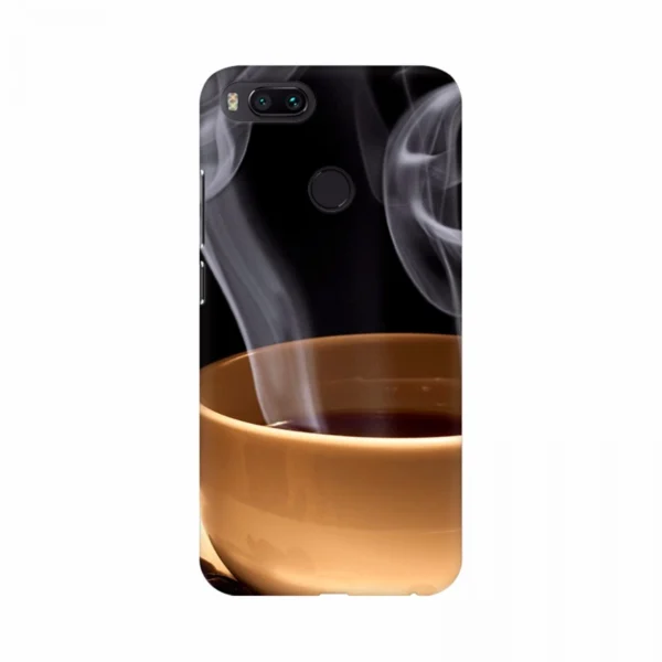 Mobile case cover with a morning hot cup of tea wallpaper design