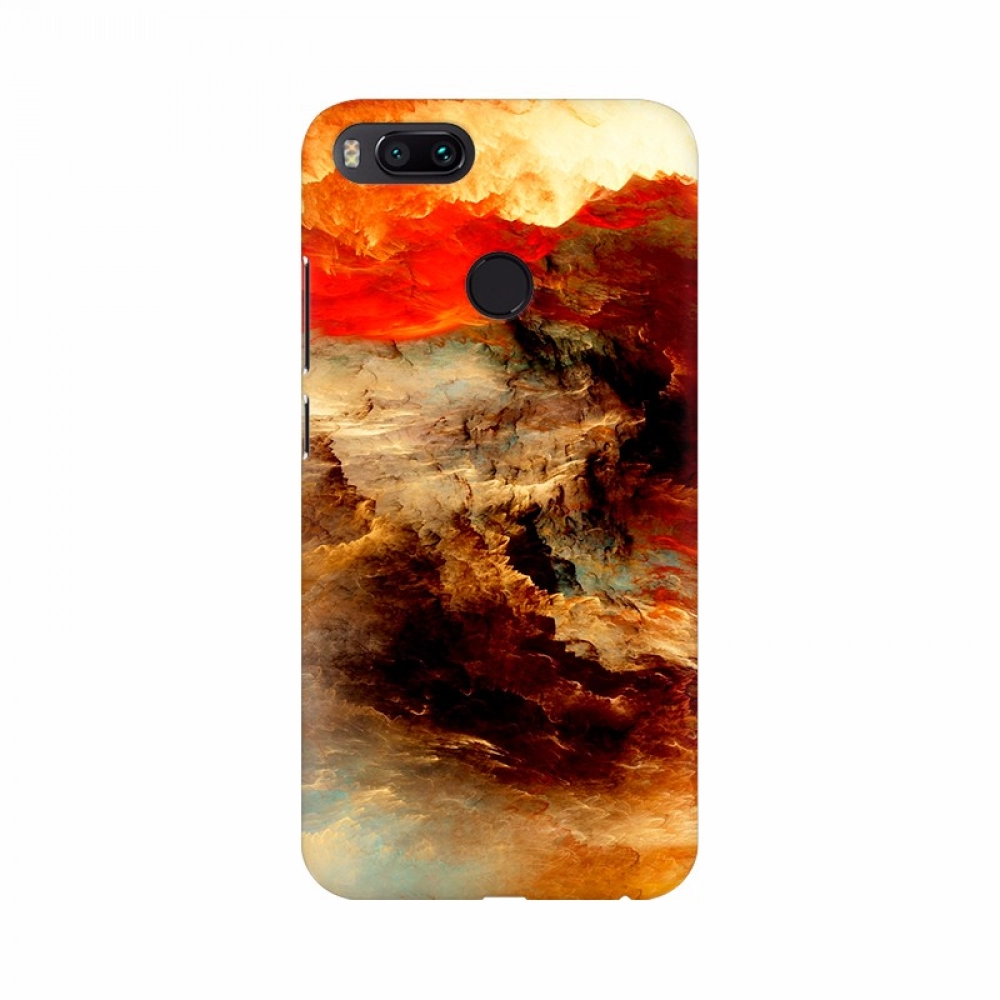 Mobile case cover with an orange color painting illustrator design