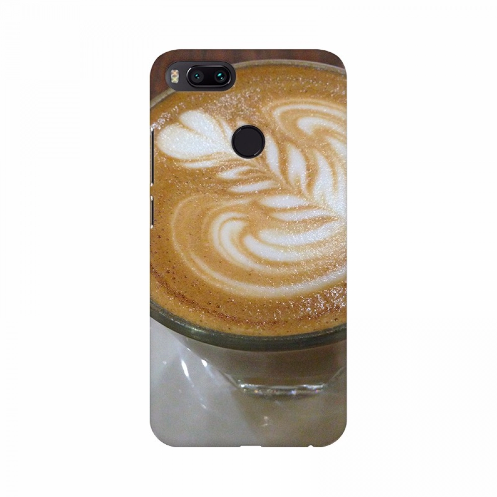 Mobile case cover with a floral cup of tea design