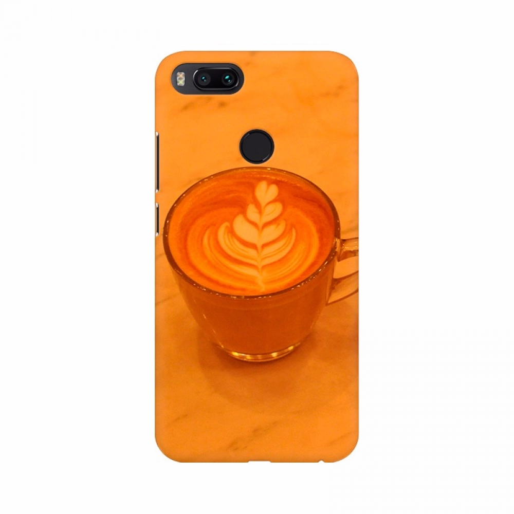Mobile case cover with a cup of orange milkshake wallpaper design