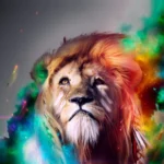 Lion Abstrat Wallpaper Mobile case cover - Image 2