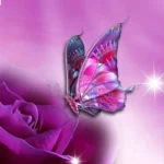 Lavender Butterfly with cool Background Mobile Case Cover - Image 2