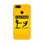 Caution background design mobile case cover