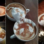 Coffee Cup with Cat and Fish Mobile Case Cover - Image 2