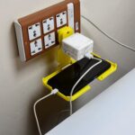 Yellow Wall Holder Stand for Mobile