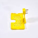 Multi-Purpose Yellow Wall Holder Stand for Mobile Charging - Back View by Nari Haat, Indian ethnic wear, women clothi...