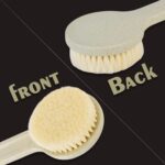Body Brush Long Handle Dry Brush Soft Bristle Bath Brush Back Scrub Exfoliating - Closeup Embroidery by Nari Haat, In...